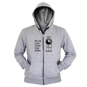 Hoodie Zipper my head just think this game | billiart