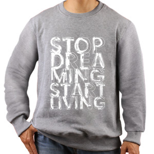 Jaket Sweater Stop Dreaming - White