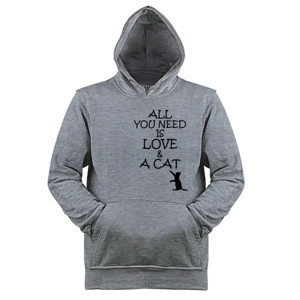 Jaket Hoodie ALL YOU NEED IS LOVE & A CAT