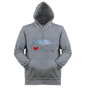 Jaket Hoodie I Love Paris