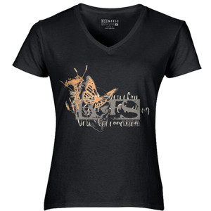 Kaos Butterfly Skull Flower