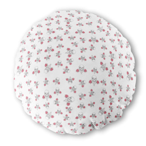 Bantal Bulat Skull Rose Pattern