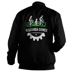 Jaket Bomber Kaos Sepeda Keluarga Gowes ( Design Belakang )