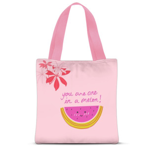 Tas Tote Fullprint Pink Melon 