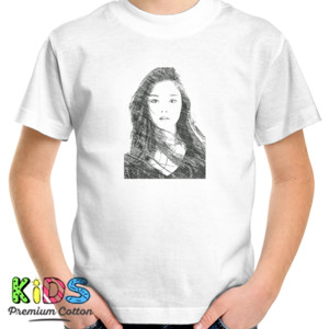 Kaos 5.front_Beauty_woman_sket_pencil_white_hery