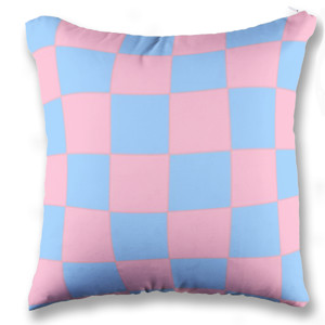 Bantal kotak pink blue