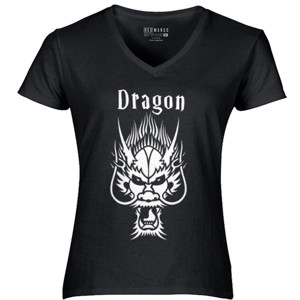 Kaos Kaos Naga Dragon 2 Red Mango Hitam