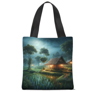 Tas Tote Fullprint Suasana desa