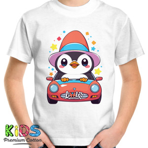 Kaos Anak Little Adventure Pinguin Lucu