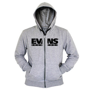 Hoodie Zipper Kaos Evans Drumheads (SB8WP)