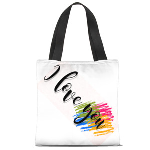 Tas Tote Fullprint I Love You