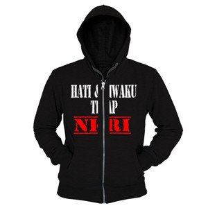 Hoodie Zipper Hati & jiwaku tetap nkri