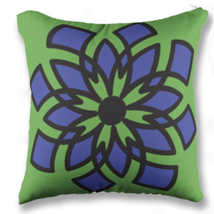 Bantal Bunga Biru (Blue Flower)