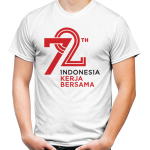 Kaos 72 th Indonesia putih