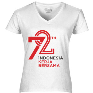 Kaos 72 th Indonesia putih