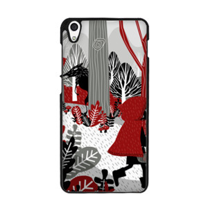 Little girl in red hood walking in forest Casing HP