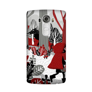 Little girl in red hood walking in forest Casing HP