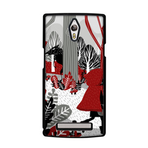 Little girl in red hood walking in forest Casing HP