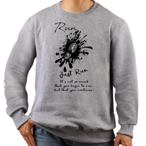 Jaket Sweater Run Just Run