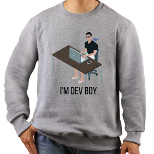 Jaket Sweater I'm dev boy