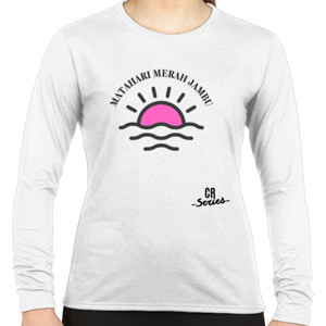 Kaos matahari merah jambu