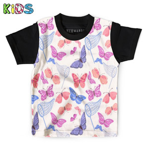 Kaos Anak Full-Print Kupu kupu Lucu