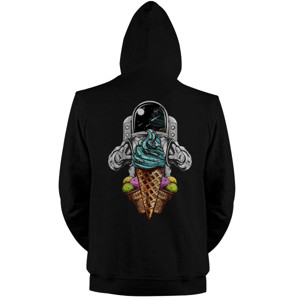 Jaket Hoodie soft serve galaxy depan belakang