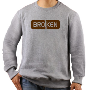 Jaket Sweater Tipografi Broken