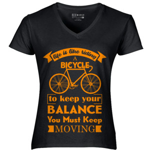 Kaos Motivasi Q026 - Life Is Like Bicycle