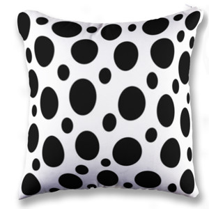 Bantal Sofa Kotak Polkadot Totol Hitam Putih