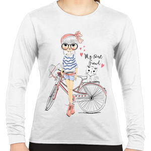 Kaos gadis dan kucing