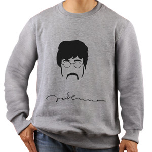 Jaket Sweater Gaya Rambut john lennon