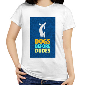 Kaos Round Neck - Dogs Before Dudes
