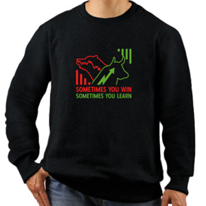 Jaket Sweater KAOS FOREX "SOMETIMES YOU WIN SMT YOU LEARN"