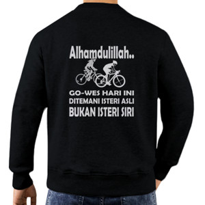 Jaket Sweater Kaos Sepeda Pencinta Gowes Design Belakang