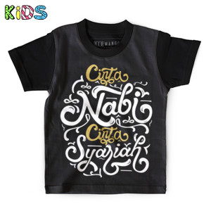 Kaos Anak Full-Print Kaos Anak Cinta Nabi Cinta Syariah