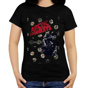 Kaos Kaos Band Artic Monkey white flower