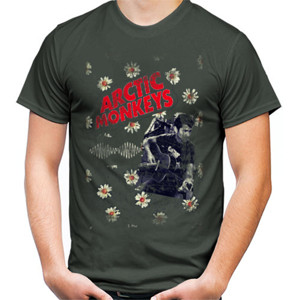 Kaos Kaos Band Artic Monkey white flower