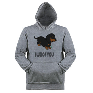 Jaket Hoodie kaous puppy dog black
