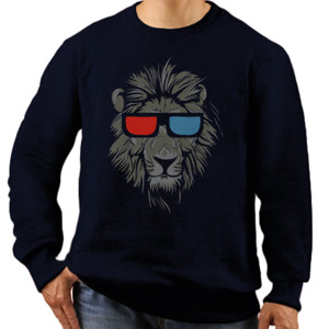 Jaket Sweater Lion With Glasses 