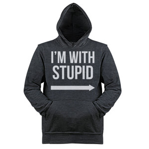 Jaket Hoodie Im With Stupid 