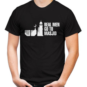 Kaos Real Men Parody (White Logo)