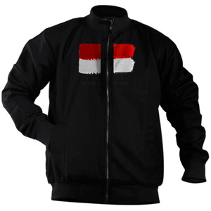 Jaket Bomber kaos merah putih v.2