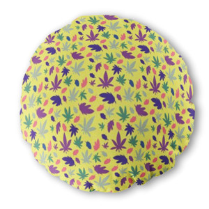 Bantal Bulat Cannabis pattern / pola ganja