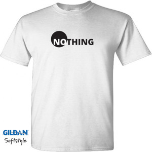 Kaos NOTHING - T-Shirt Black On White