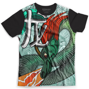 Kaos Fullprint Dragon waves