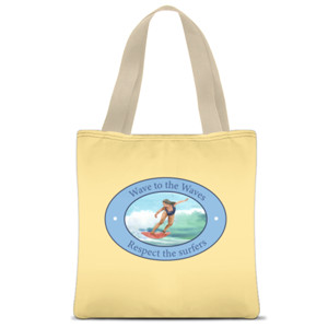 Tas Tote Fullprint Tote Bag Surf Theme