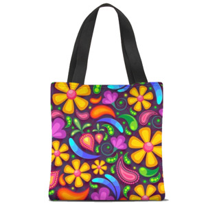Tas Tote Fullprint Variasi bunga