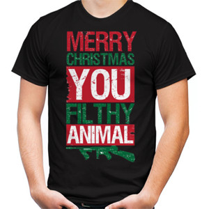 Kaos Merry Christmas Ya Filthy Animals