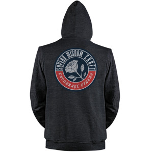 Jaket Hoodie ROSE ON BLUE